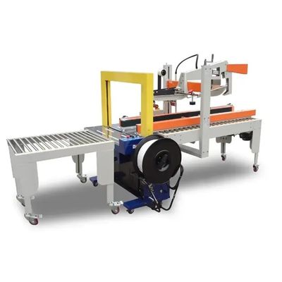 Auto Carton Folding Sealing Strapping Machine 430KG For Streamlined Production